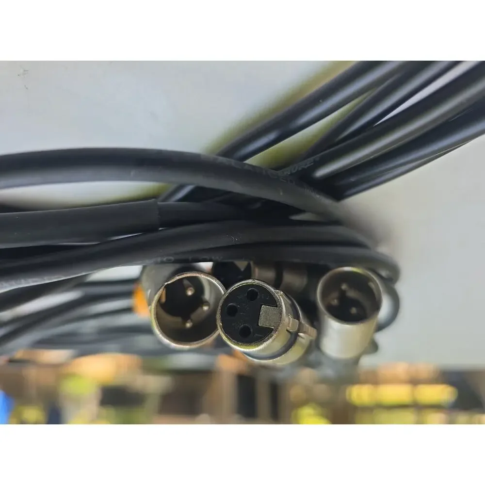 3 PACK 3-PIN XLR FEMALE to 1/4 MALE TS mono MIC MICROPHONE cable cord 15 ft foot